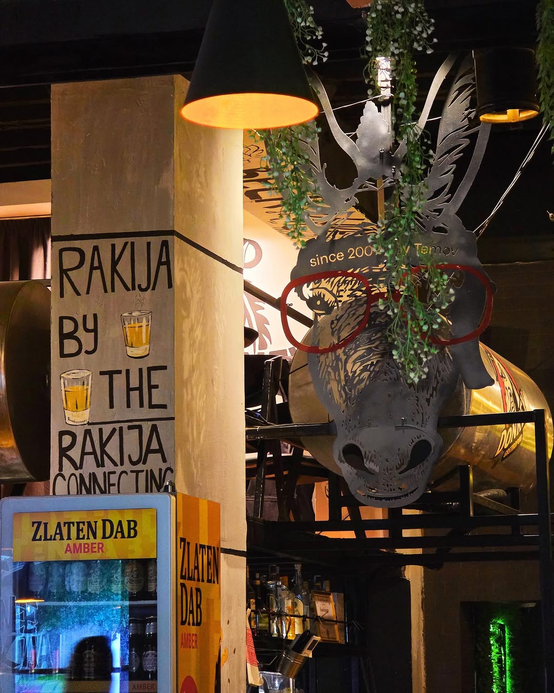 Bad donkey gastropub skopje interior donkey sculpture
